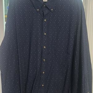 Men's Navy Geometric Button-Down Shirt